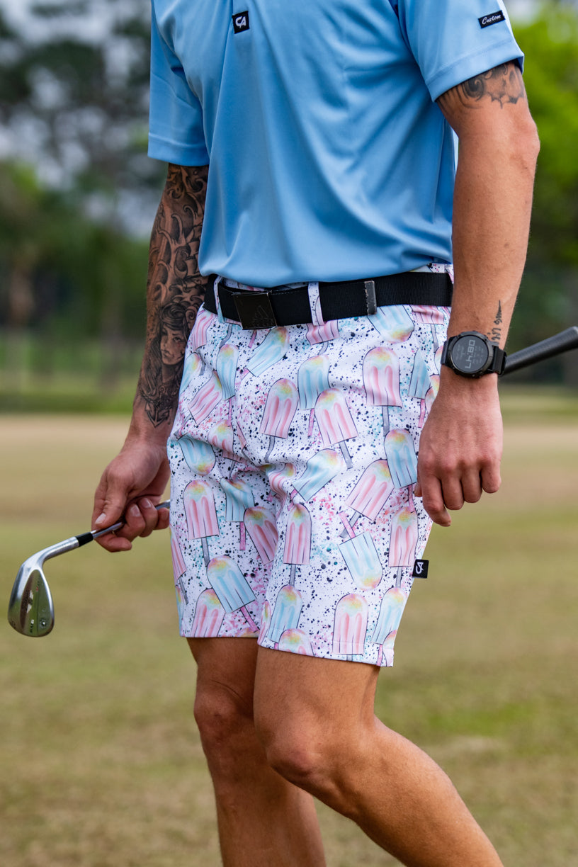 CA Funky Golf Shorts | Splattered Ice-Cream