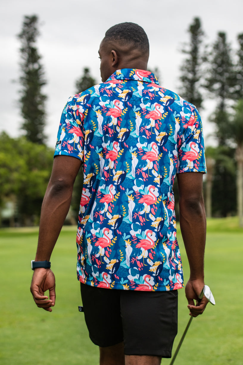 CA Funky Golf Shirt | Tropical Birds
