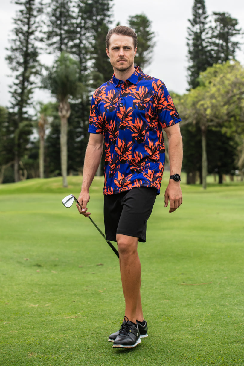 CA Funky Golf Shirt | Brushed Floral