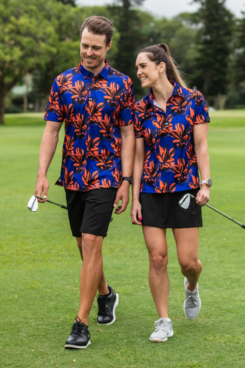 CA Funky Golf Shirt | Brushed Floral