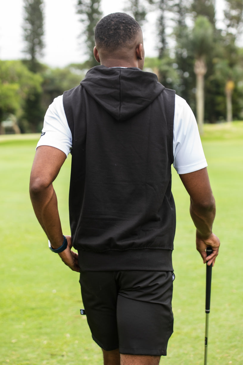 CA Sleeveless Golf Pullover Hoodie  | Black