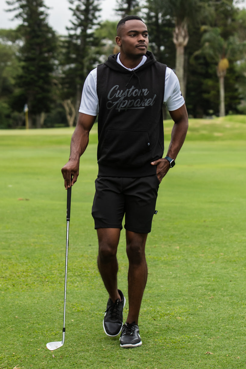 CA Sleeveless Golf Pullover Hoodie  | Black