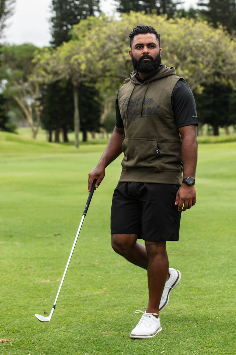 CA Sleeveless Golf Pullover Hoodie  | Olive