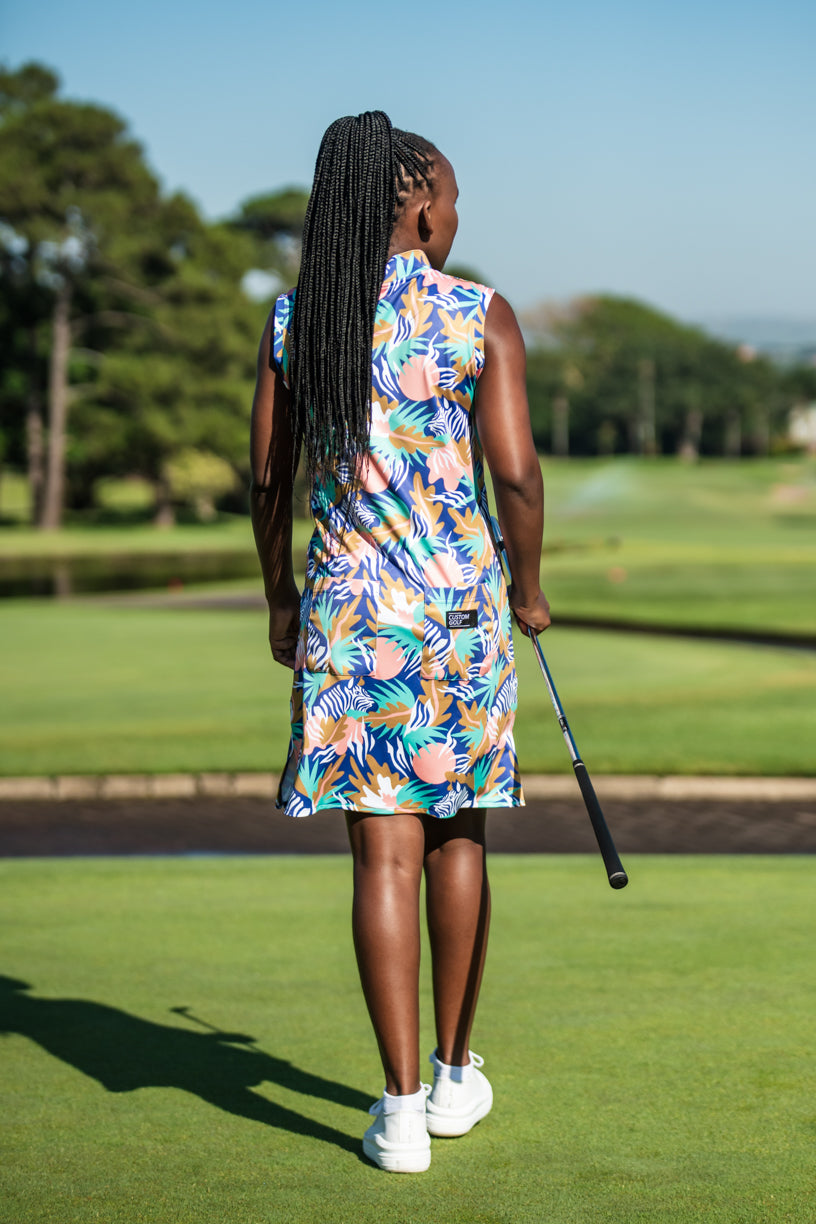 CA Funky Golf Dress | Zebra In The Wild