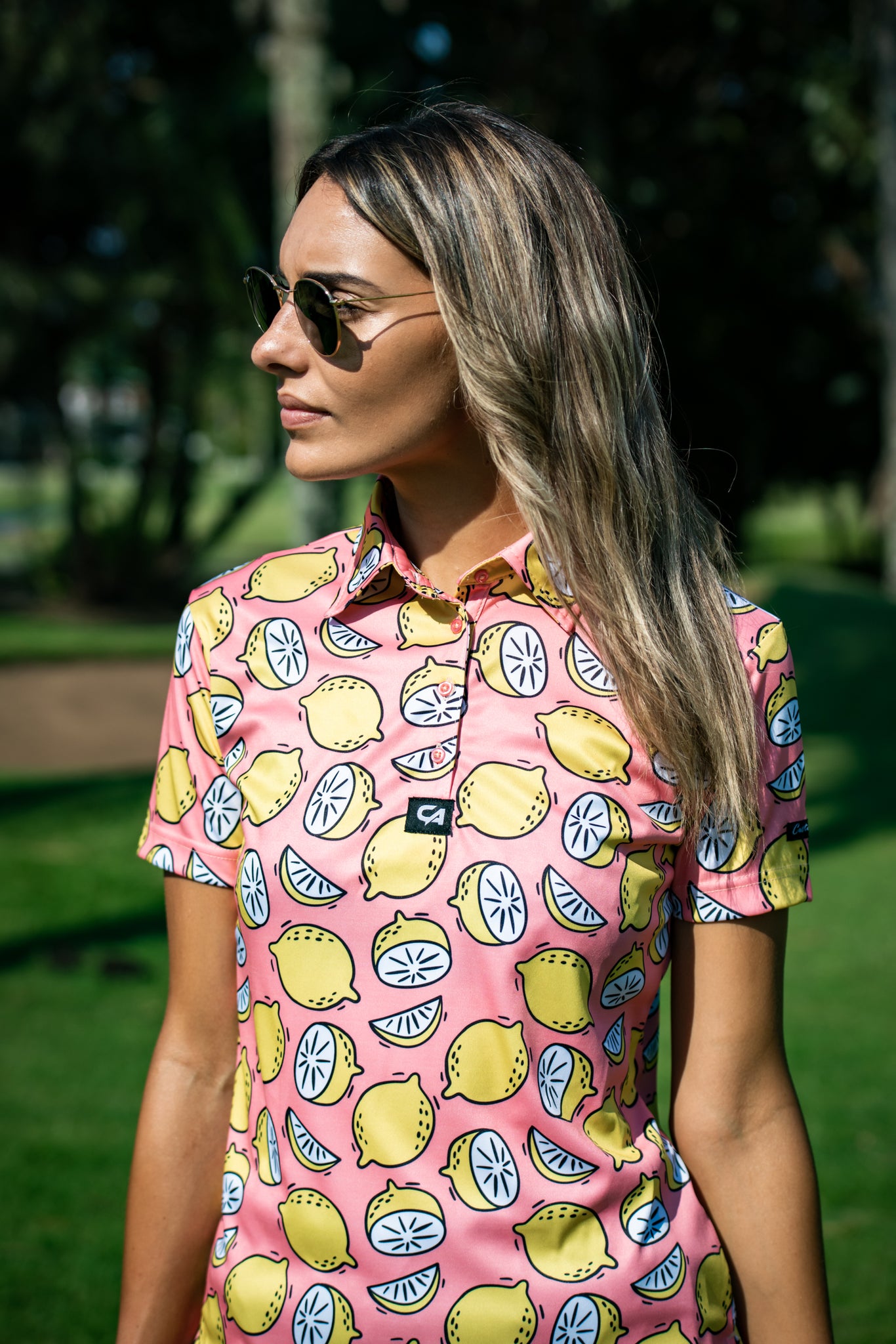 CA Ladies Funky Golf Shirt | Peachy Lemons