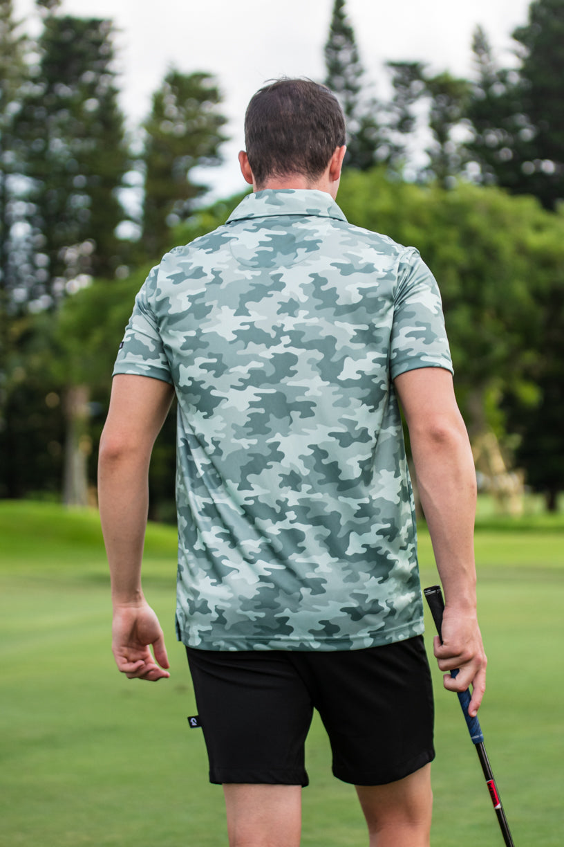 CA Funky Golf Shirt | Military Green