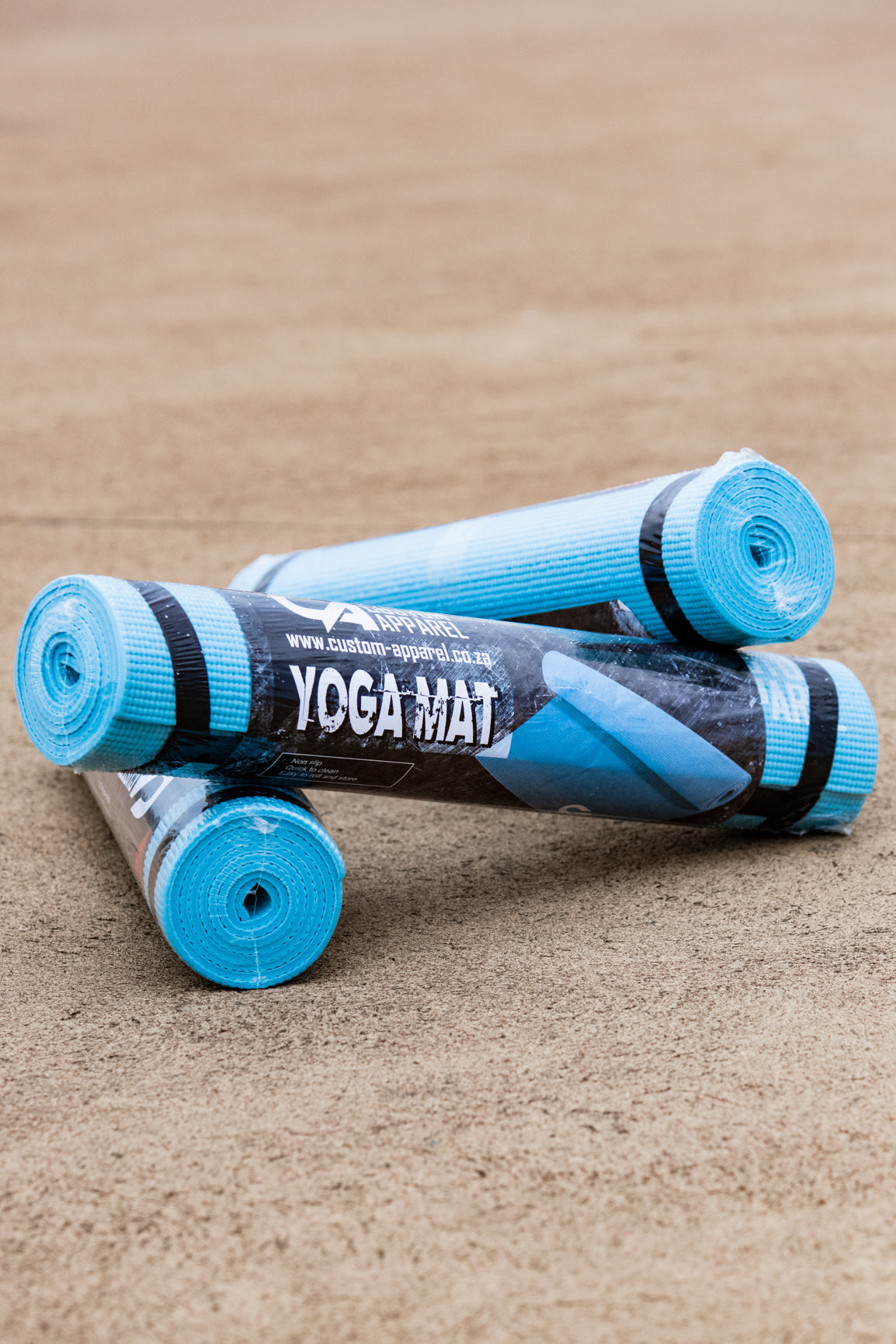 CA 6mm Non Slip PVC Yoga Matt - Light Blue