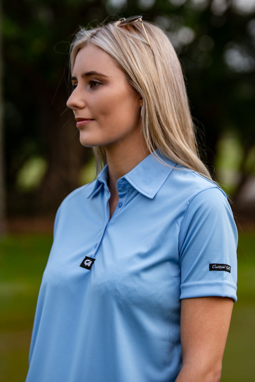 CA Ladies Iconic Golf Shirt | Sky Blue