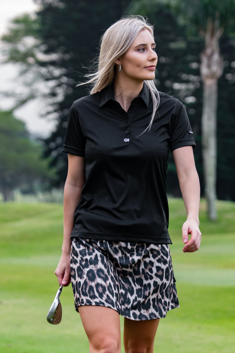 CA Ladies Iconic Golf Shirt | Black