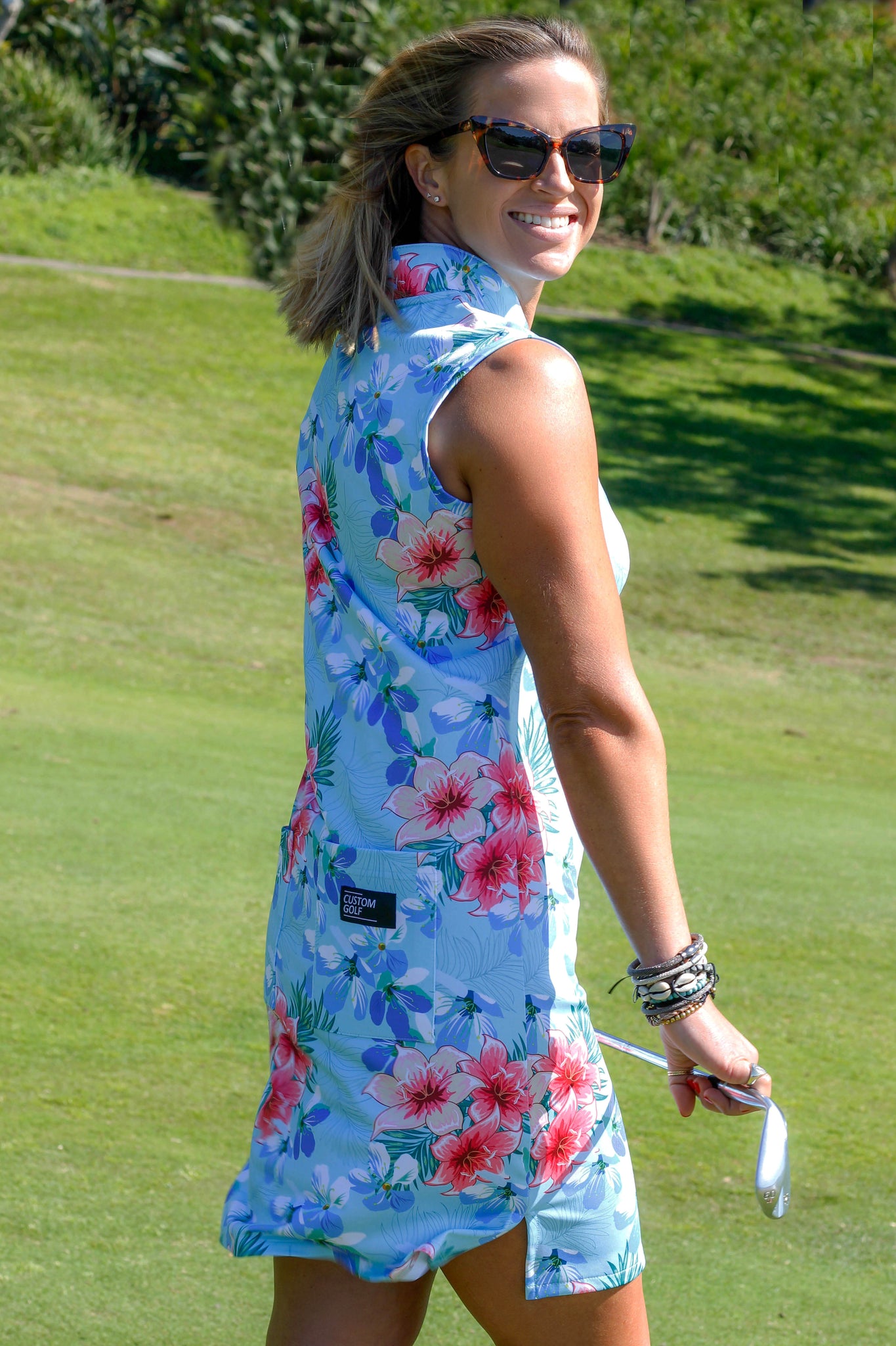 CA Funky Golf Dress | Blue Floral