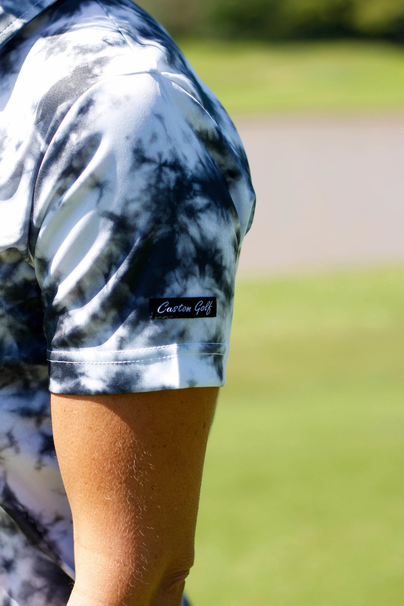CA Ladies Funky Golf Shirt | Black Tie-Dye