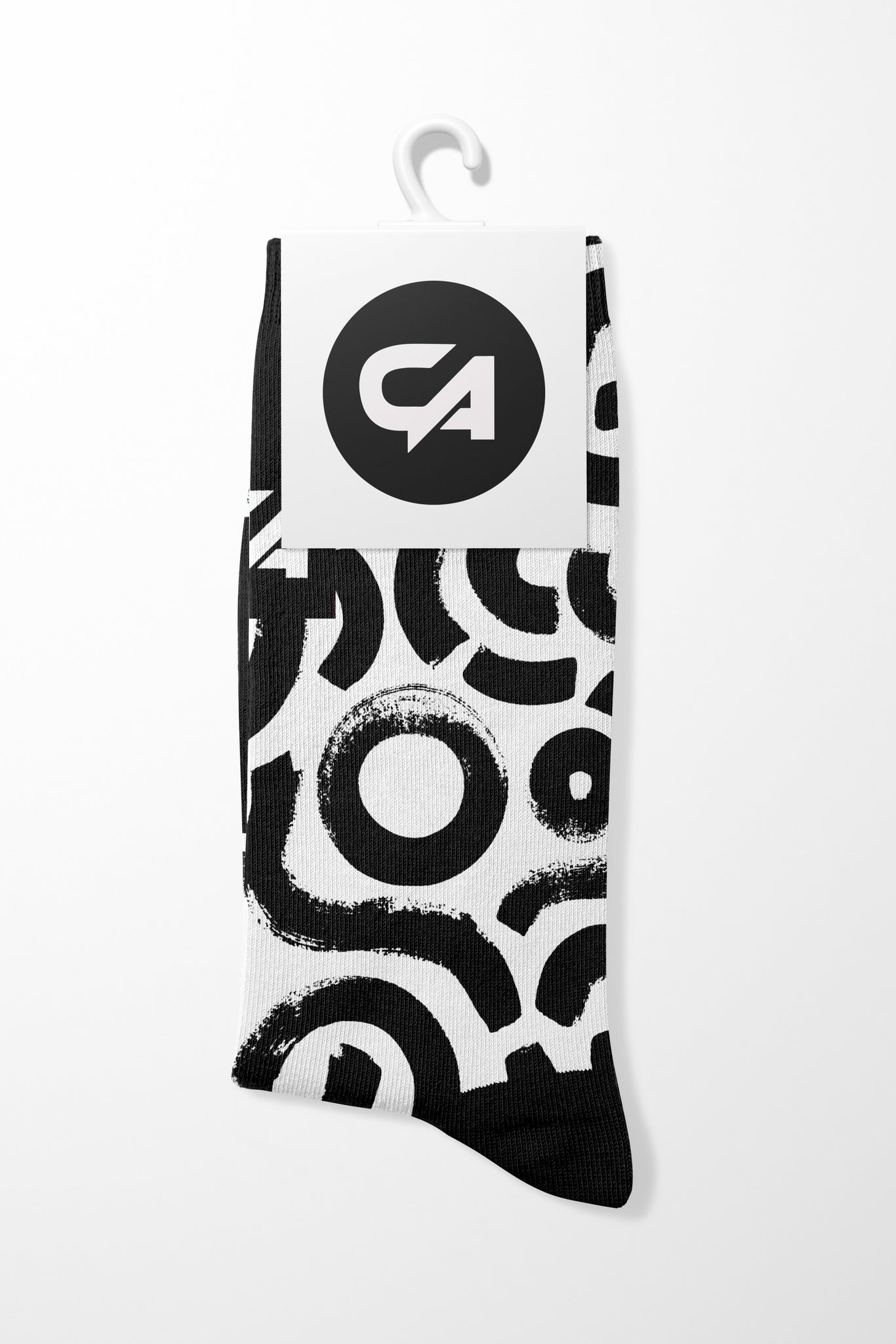 CA Funky Socks | Black & White Squiggles